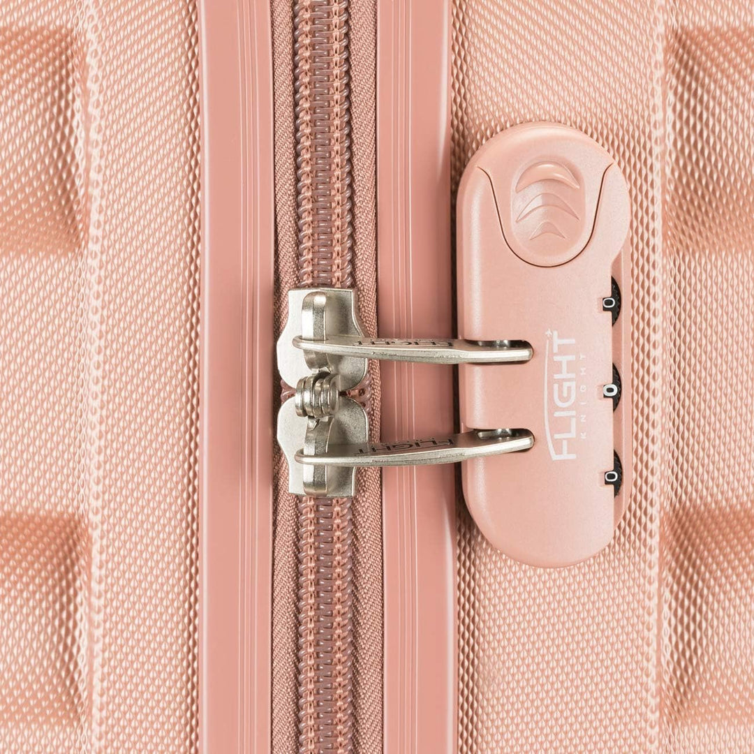 Flight Knight ABS Leichtgewicht Reisekoffer Koffer 3 Groben Kompatibel Mit Air Berlin, Lufthansa, Eu