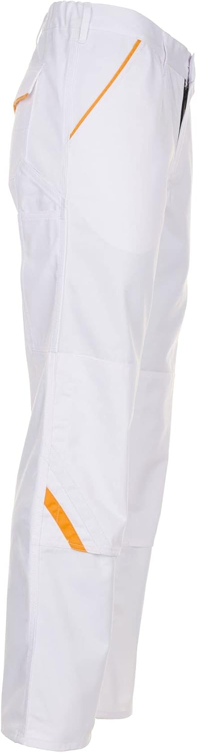 Planam Highline Herren Bundhose reinweiss gelb Modell 2327, Grösse 56 Reinweiss/Gelb 56, Reinweiss/G