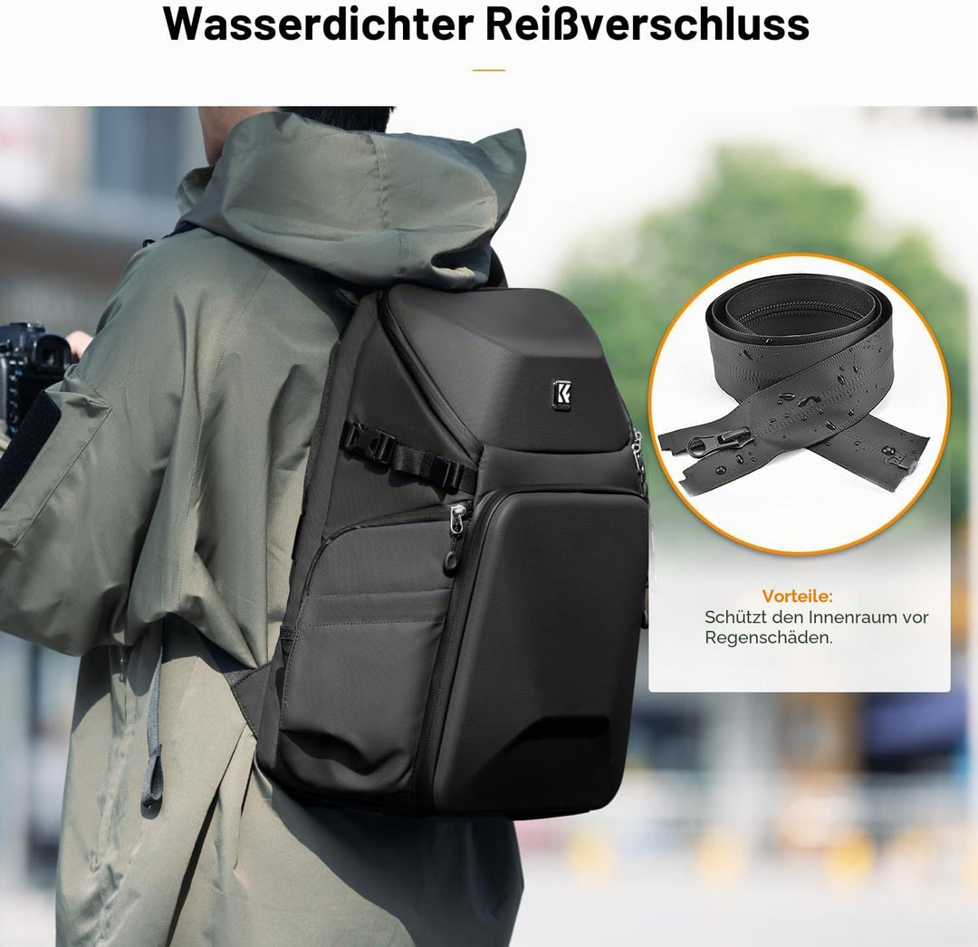 K&F CONCEPT Kamerarucksack, Fotorucksack Wasserdicht Spiegelreflex DSLR Camera Bag für Spiegelreflex
