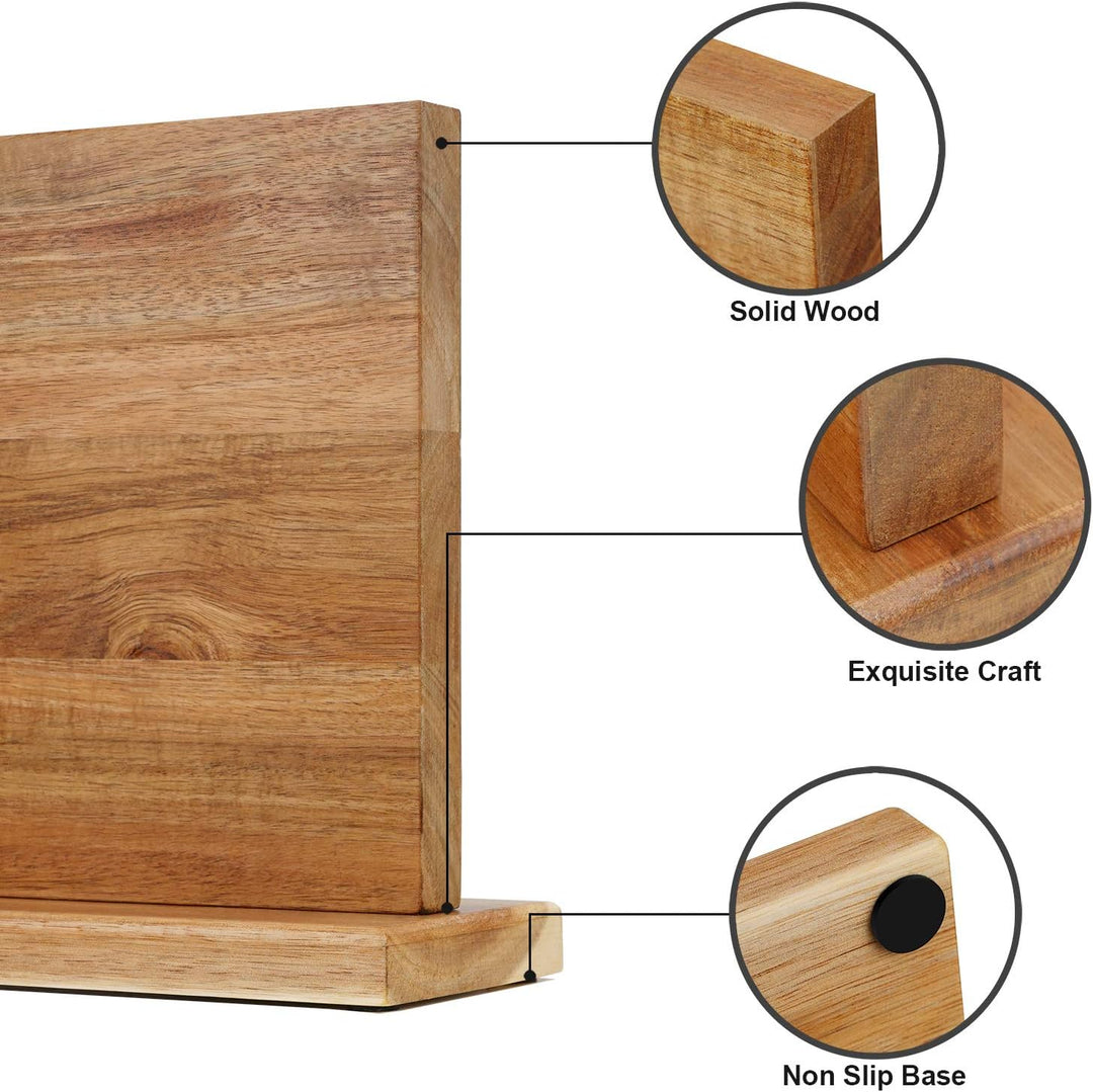 Tuevob Magnetischer Messerhalter mit starkem Magnet Messerblock Messerständer Doppelseitiger Magneti