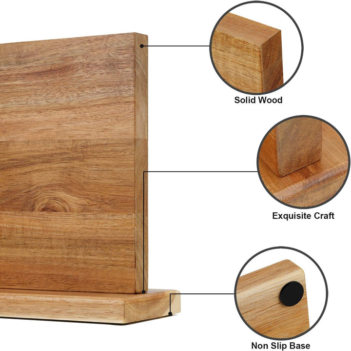 Tuevob Magnetischer Messerhalter mit starkem Magnet Messerblock Messerständer Doppelseitiger Magneti