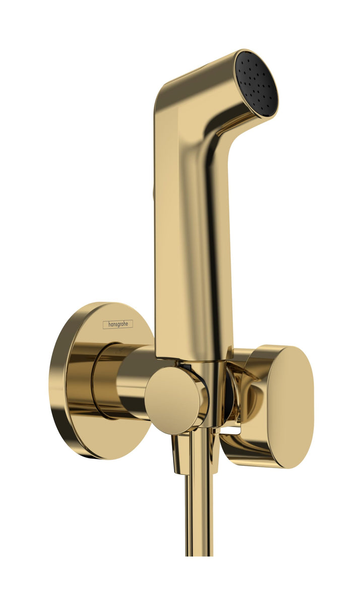 hansgrohe Bidette Handbrause S mit 1 wassersparenden Strahlart (EcoSmart), inkl. Absperrventil, Brau