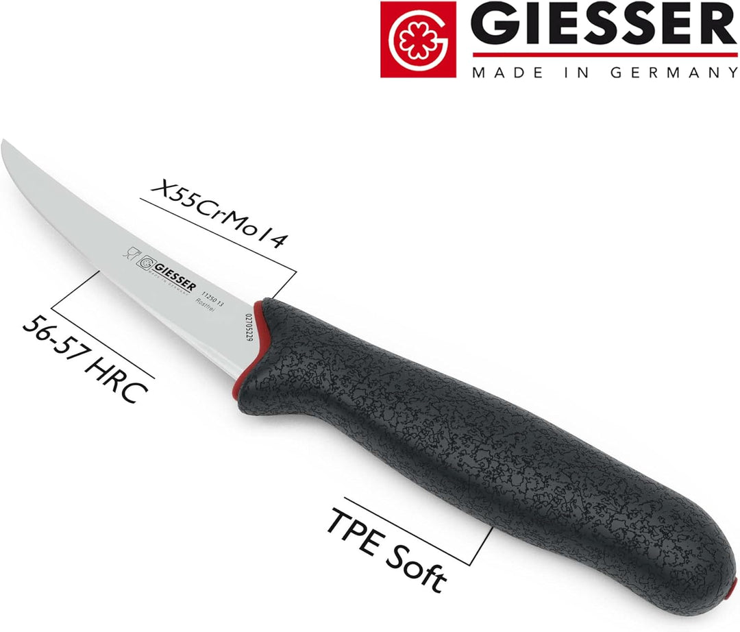 Giesser seit 1776 - Made in Germany - Ausbeinmesser rutschfest PrimeLine, Klinge 13 cm, schwarz, sch