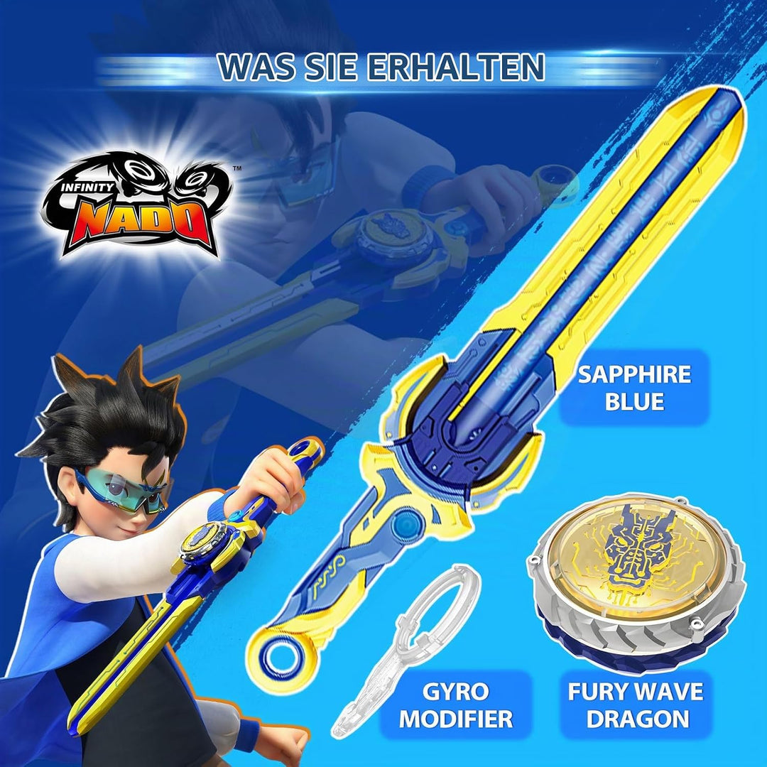 INFINITY NADO Kreisel für Kinder Metall Spielzeug Jungen, Battle Tops Kreisel Launcher Spielzeug, Sp