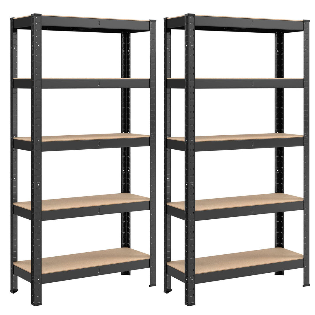 SONGMICS Schwerlastregal, 2er Set, Kellerregal, Lagerregal, 30 x 75 x 150 cm, Regal mit Stahlgestell