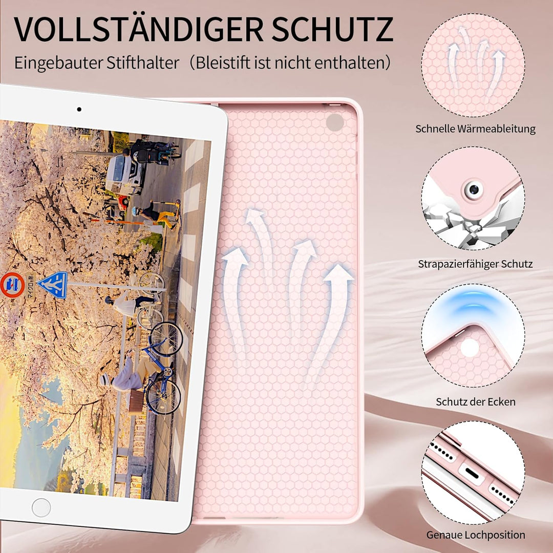 Hülle mit Tastatur für iPad 9. / 8. / 7. Generation 10,2 Zoll 2021/2020/2019, Bluetooth Magnetisch Q