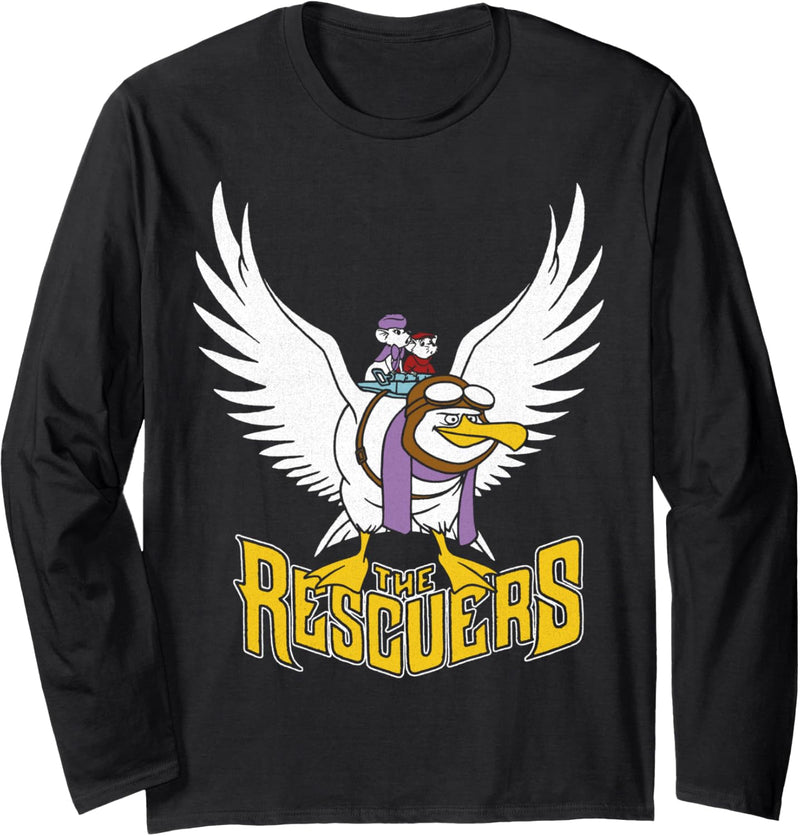 Disney The Rescuers Down Under Group Shot Landing Logo Langarmshirt