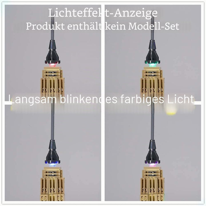 GEAMENT Verbesserte Version Licht-Set für New York City - Kompatibel mit Lego Architecture 21028 Bau