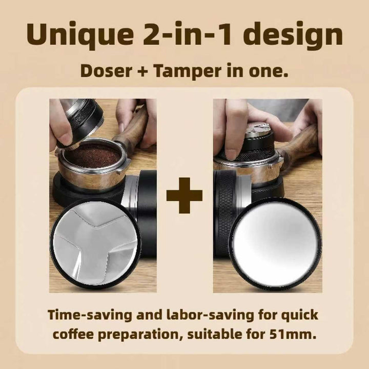 Siebträger Zubehör, 51mm Barista Zubehör, WDT Tool, 51mm Tamper Set & Kaffeeverteiler Mit Leveler, D