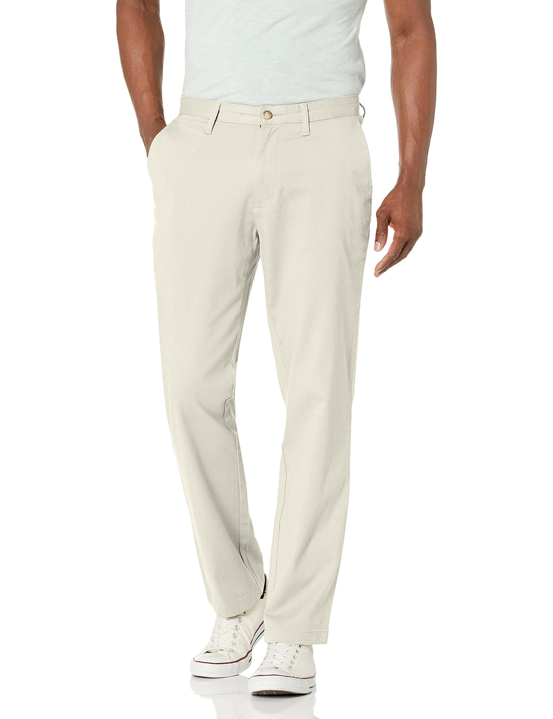 Nautica Herren Klassische Passform, Flache Vorderseite, Stretch, Solide Chino Deck Lässige Business-