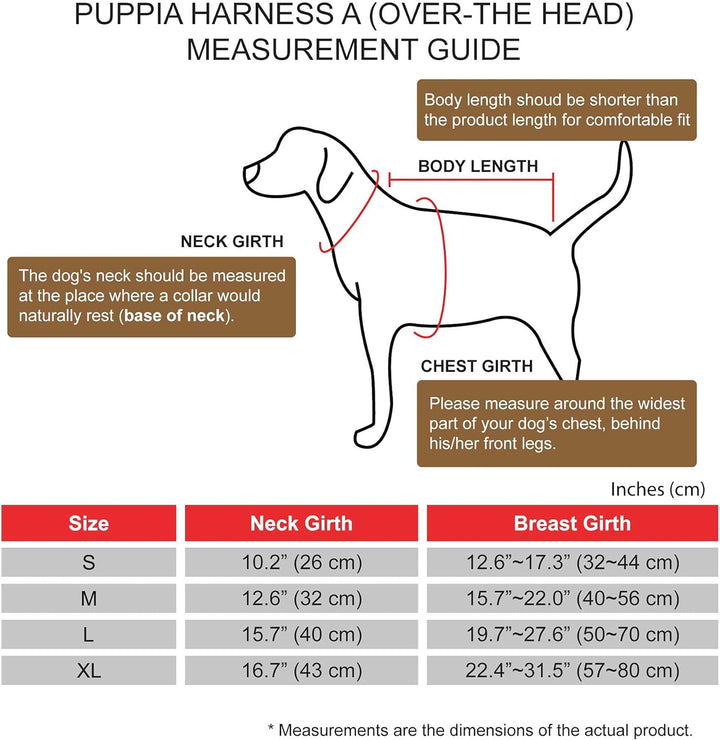 Puppia Hundegeschirr - Mollie Geschirr A – für kleine und mittelgrosse Hunde navy L, navy L