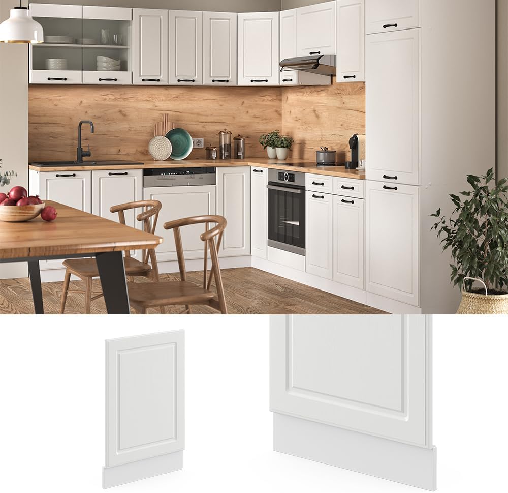Vicco Frontblende R-Line, Weiss Landhaus/Weiss, 45 cm, AP Anthrazit Weiss Landhaus Frontblende 45 cm