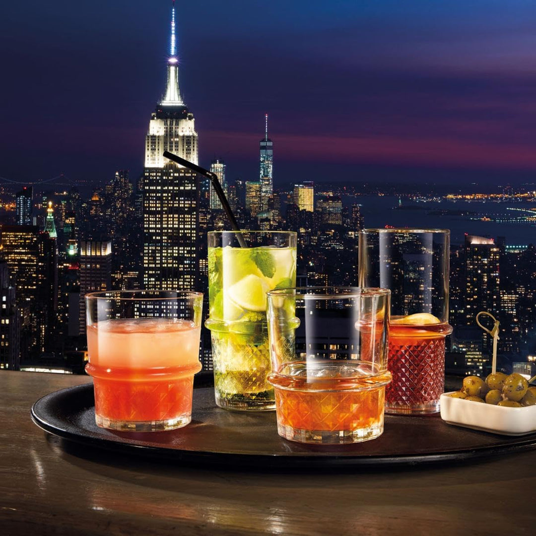 Arcoroc ARC L7335 New York Trinkglas, Wasserglas, Saftglas, 350ml, Glas, transparent, 6 Stück Longdr