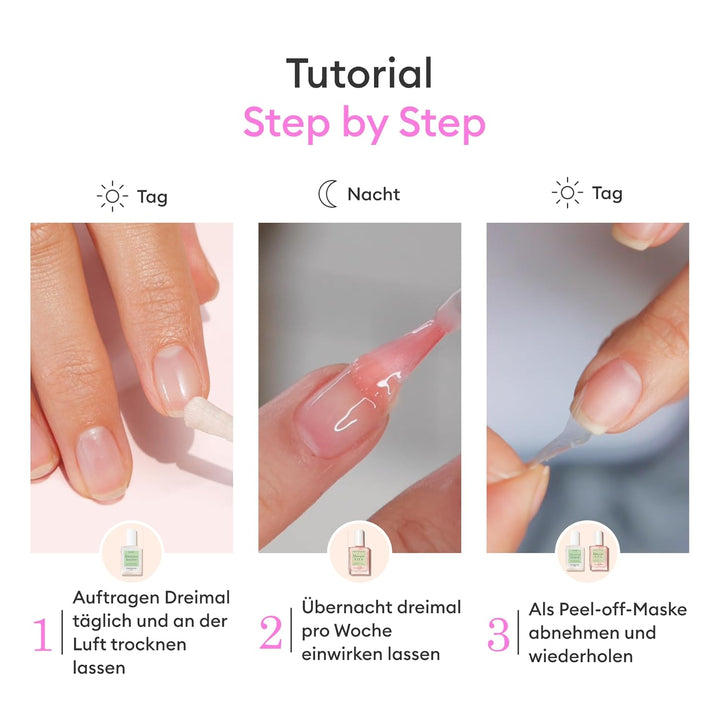 Manucurist Duo Day & Night – Routine für weiche oder geschädigte Nägel – Nagelset: 1 Nagelhärter und