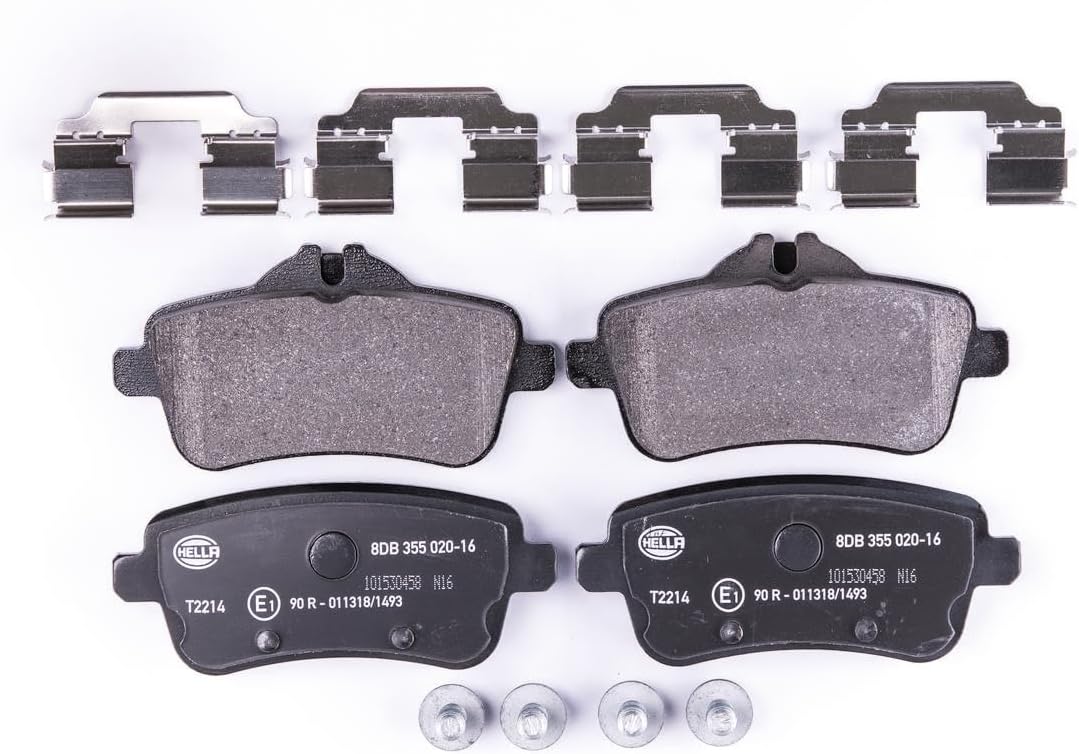 HELLA PAGID 8DB 355 020-161 Bremsbelagsatz - T2214 - Dicke/Stärke: 16.8mm - Bremssystem: TRW - für V