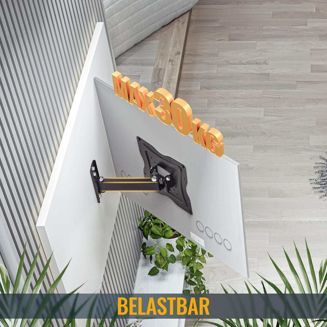 RICOO TV Wandhalterung Fernseher Halterung S1222 schwenkbar neigbar Fernsehhalterung für 32-55 Zoll