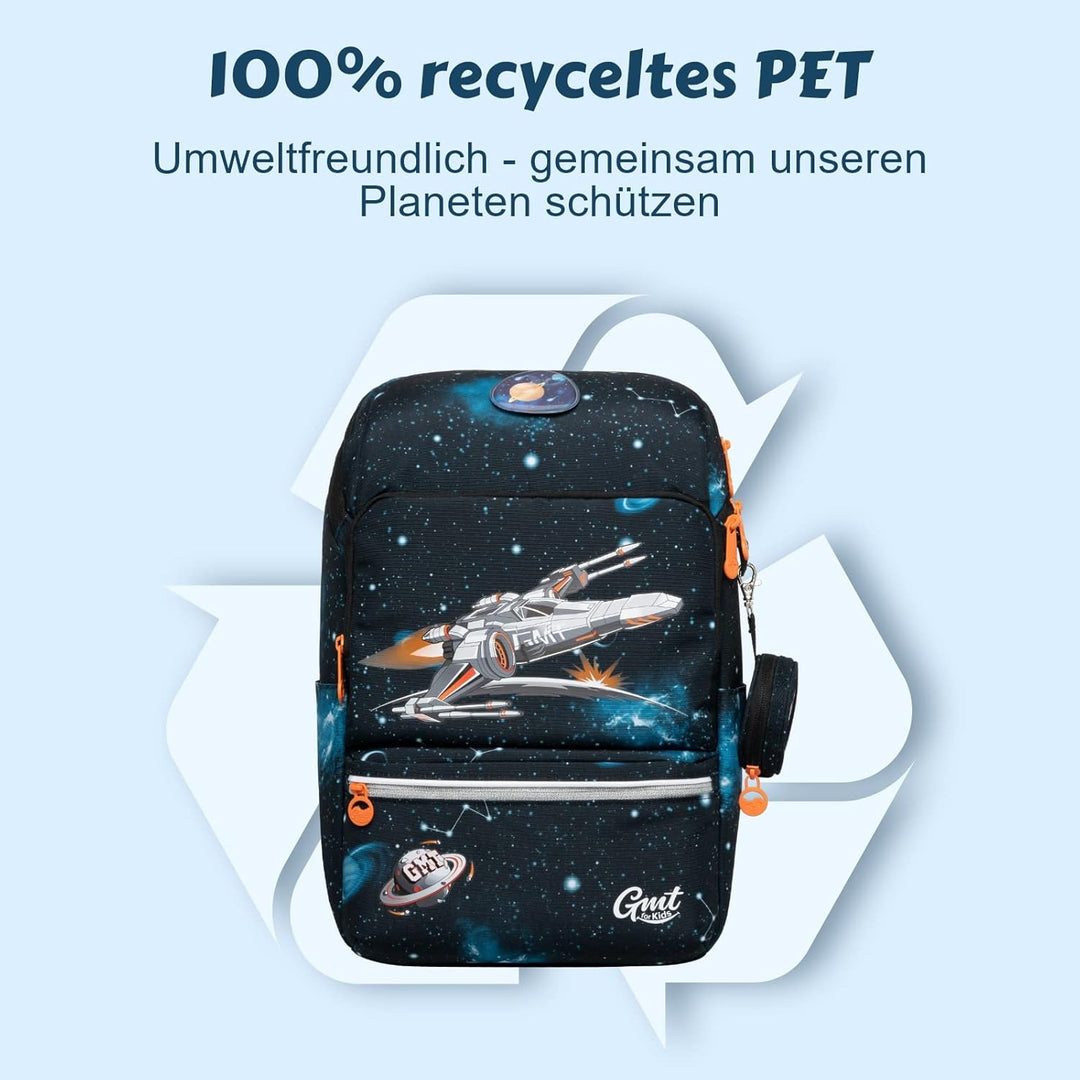 Schulranzen Set 6-teilig Ergonomische Ultraleichte Schultasche Mädchen Junge Kinder Schulrucksack Ra