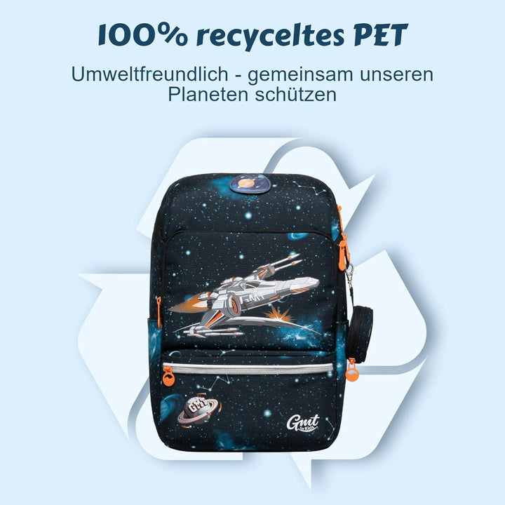 Schulranzen Set 6-teilig Ergonomische Ultraleichte Schultasche Mädchen Junge Kinder Schulrucksack Ra