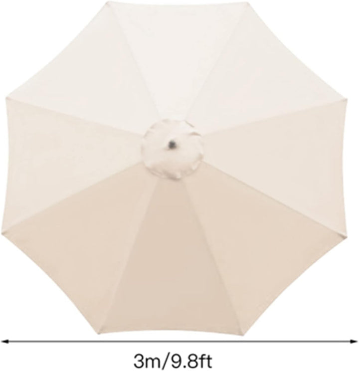 SMLJFO Ersatz-Sonnenschirm-Überdachung mit 8 Rippen, 3 m Markttisch-Regenschirm,UV-Schutz, Ersatzsto