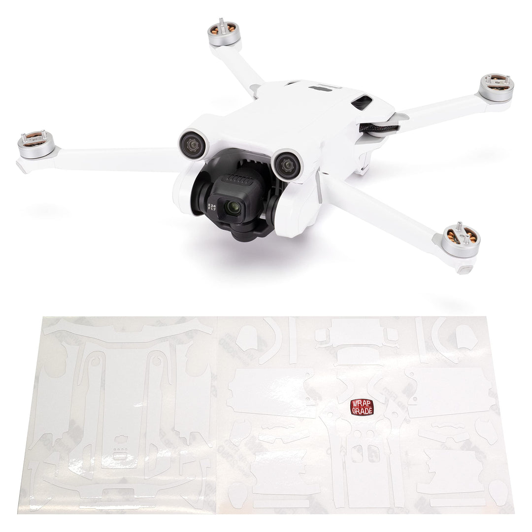 WRAPGRADE Skin Kompatibel mit DJI Mini 3 Pro (Racing White)