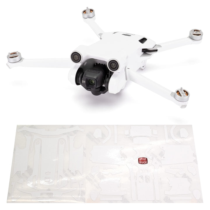 WRAPGRADE Skin Kompatibel mit DJI Mini 3 Pro (Racing White)