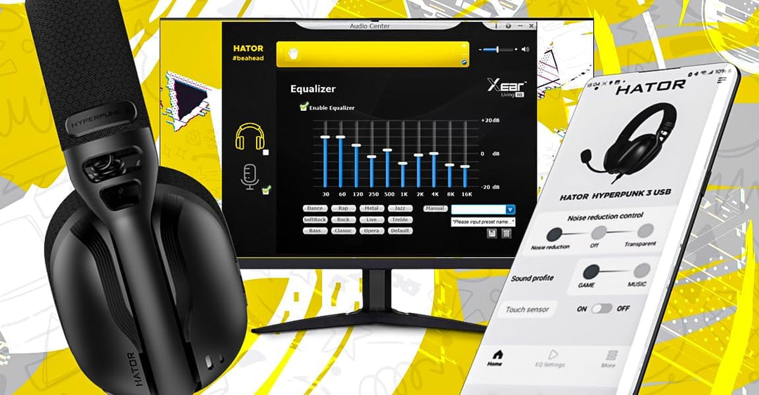 HATOR Hyperpunk 3 USB Gaming-Headset – 40mm Hi-Res Treiber, USB-C/USB-A, Virtual 7.1 Surround Sound,