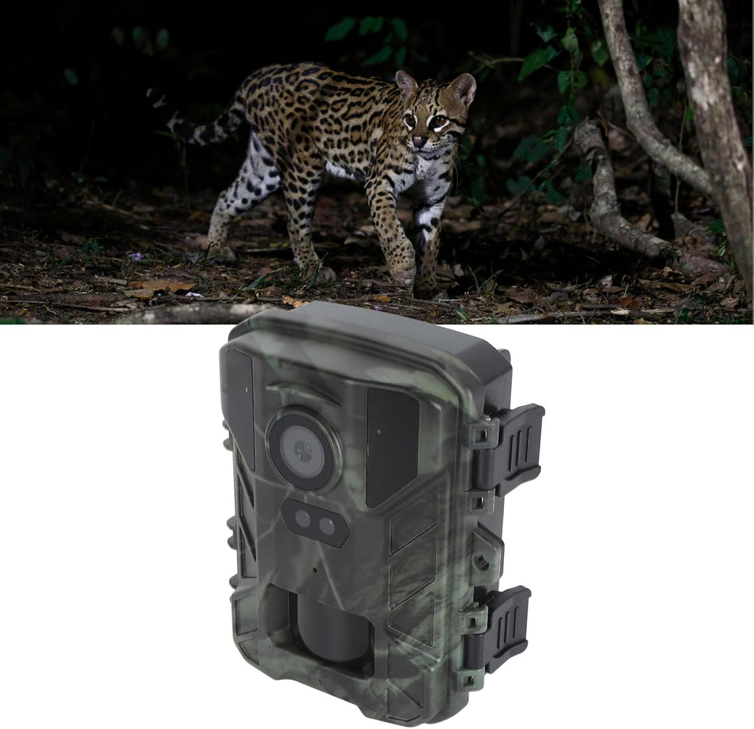 Solar Hinterkamera, 4K 50 MP HD Nachtsicht Bewegungsaktivierte Tracking Wildkamera mit LCD Display,