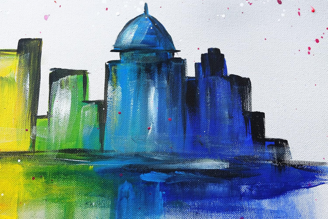 Monica Mirafiori I 100% HANDGEMALT I Gemälde London I 100x50cm | Gemälde Handgemalt | Acrylgemälde |