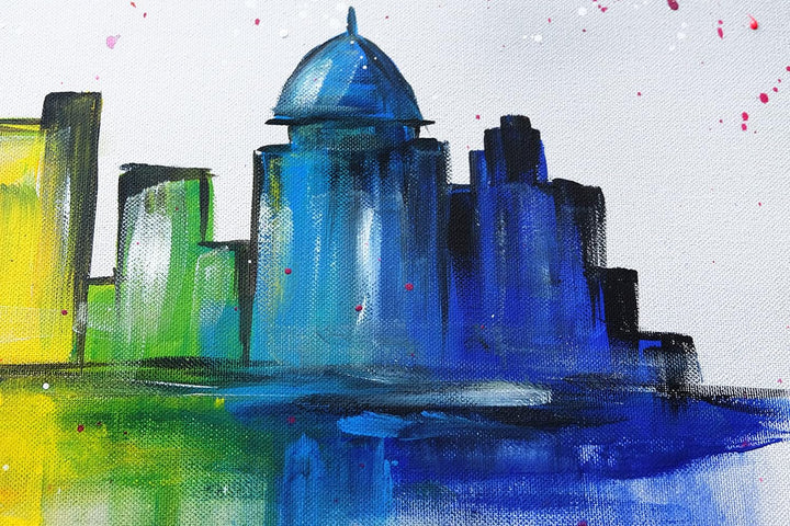 Monica Mirafiori I 100% HANDGEMALT I Gemälde London I 100x50cm | Gemälde Handgemalt | Acrylgemälde |