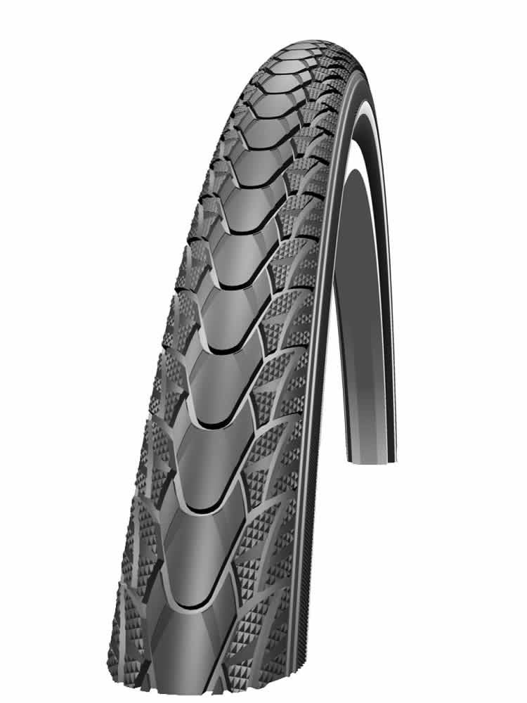 Schwalbe - Marathon Plus Reflex – Trekkingreifen mit Reflexstreifen für Fahrräder. 26 x 1 3/8, 26 x