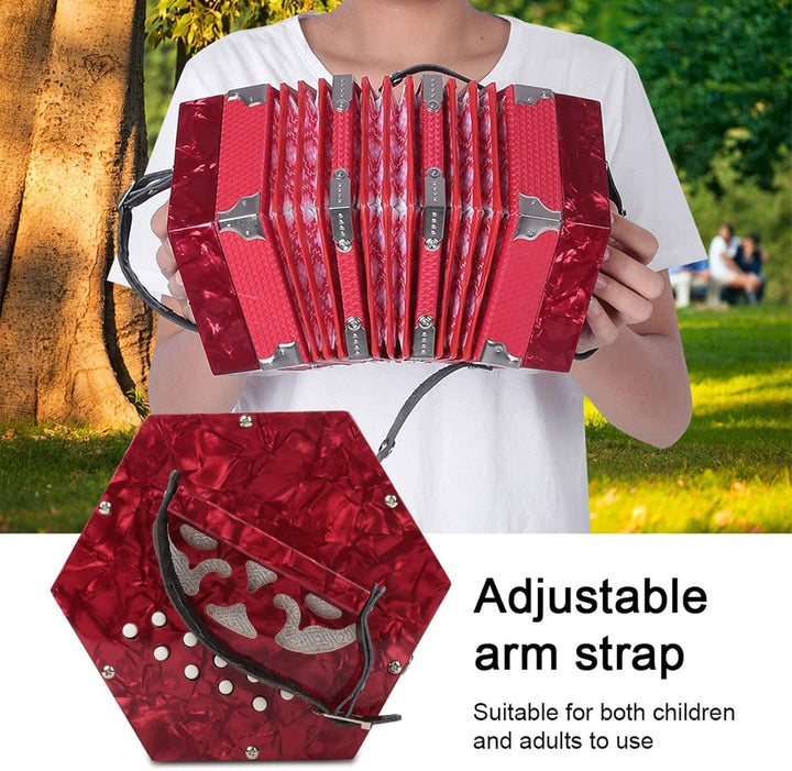 Shipenophy Leicht zu erlernen, Konzertina für Trainingsübungen für Anfänger zu Spielen(Red)