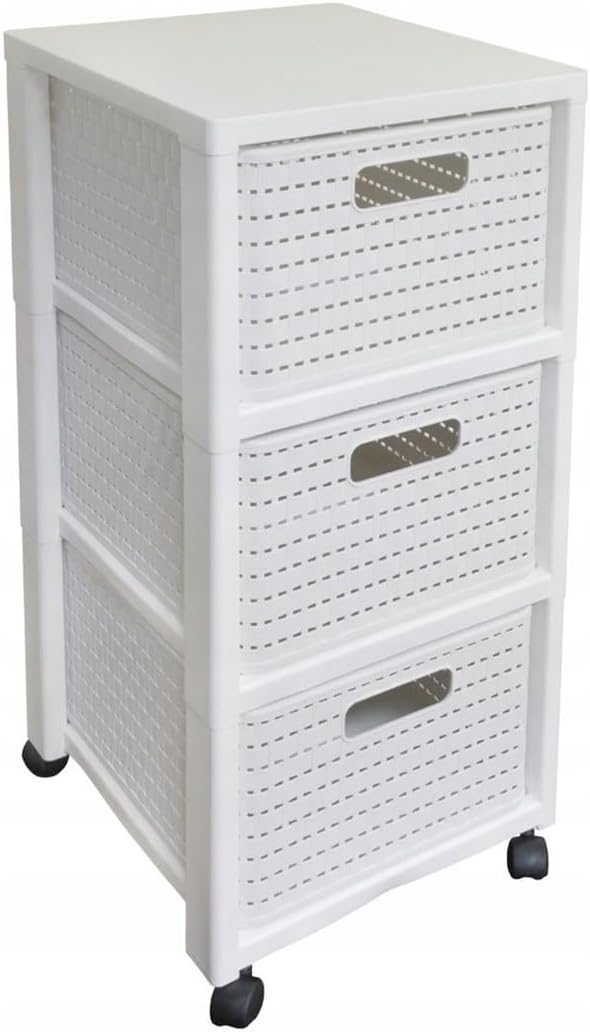 Rotho - Aufbewahrungskiste Schubladen Country 3 Schubladen (1165490000) Farbe: Weiss