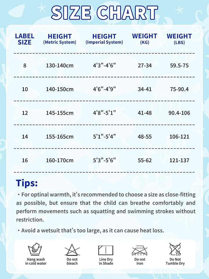 Summshall Neoprenanzug Kinder, 2.5mm Neopren Kinder Neoprenanzug Jugend Kurz Lang Wärmender Neoprena
