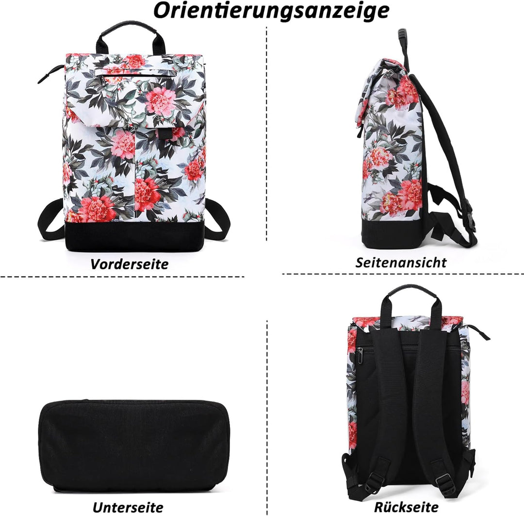 TANTOMI Rucksack Damen Tagesrucksäcke mit Laptopfach & Anti Diebstahl Tasche Reiserucksack Damen Lap