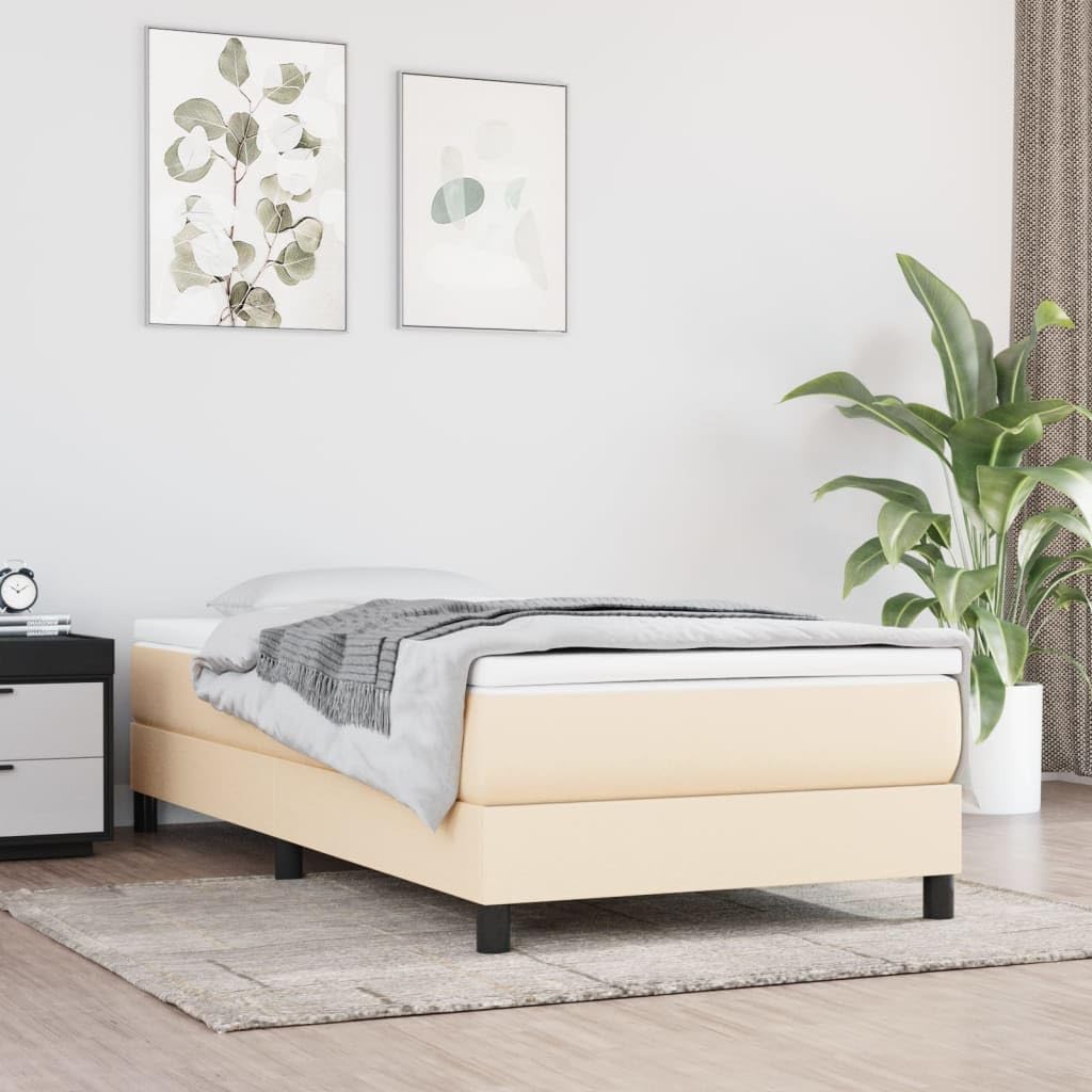 vidaXL Boxspringbett, Bettgestell mit Lattenrost, Bett Polsterbett mit Stützbeinen, Einzelbett Schla