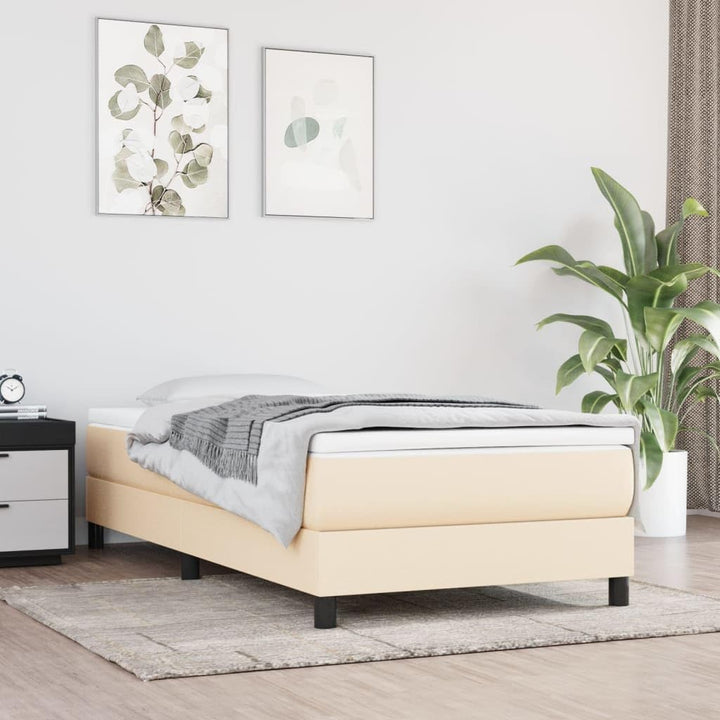 vidaXL Boxspringbett, Bettgestell mit Lattenrost, Bett Polsterbett mit Stützbeinen, Einzelbett Schla