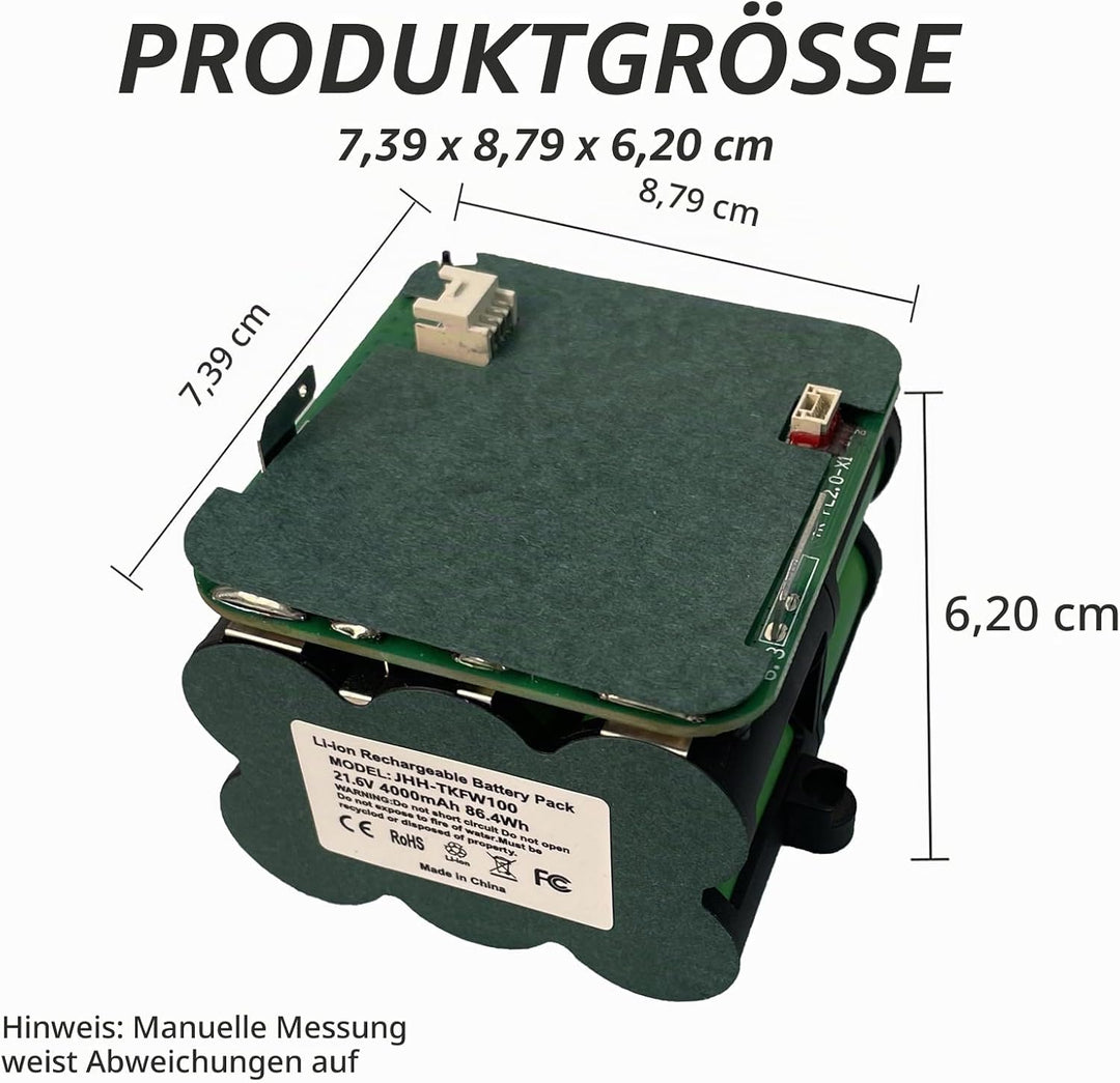 Ersatz akku für Tineco Floor ONE S5 PRO 2/S5 Staubsauger Ersatz akku-21,6 Volt 4000mAh