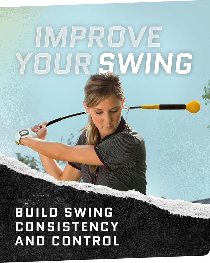 SKLZ Gold Flex, Golf Swing Trainer, Golf Accessories, Golf Training Aids, Flexible Fiberglass, Yello