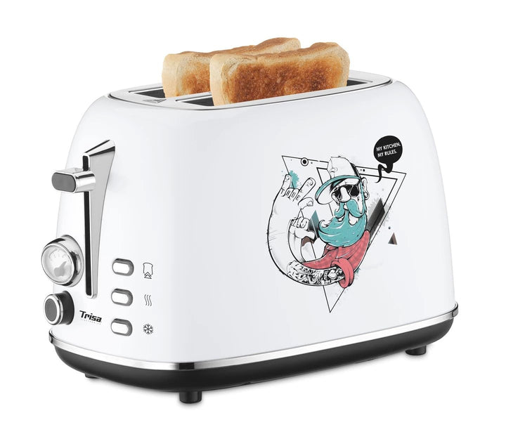 Trisa 2-Scheiben Toaster Street Art – Urban Design Toaster mit Graffiti, 6 Bräunungsstufen, Auftau-