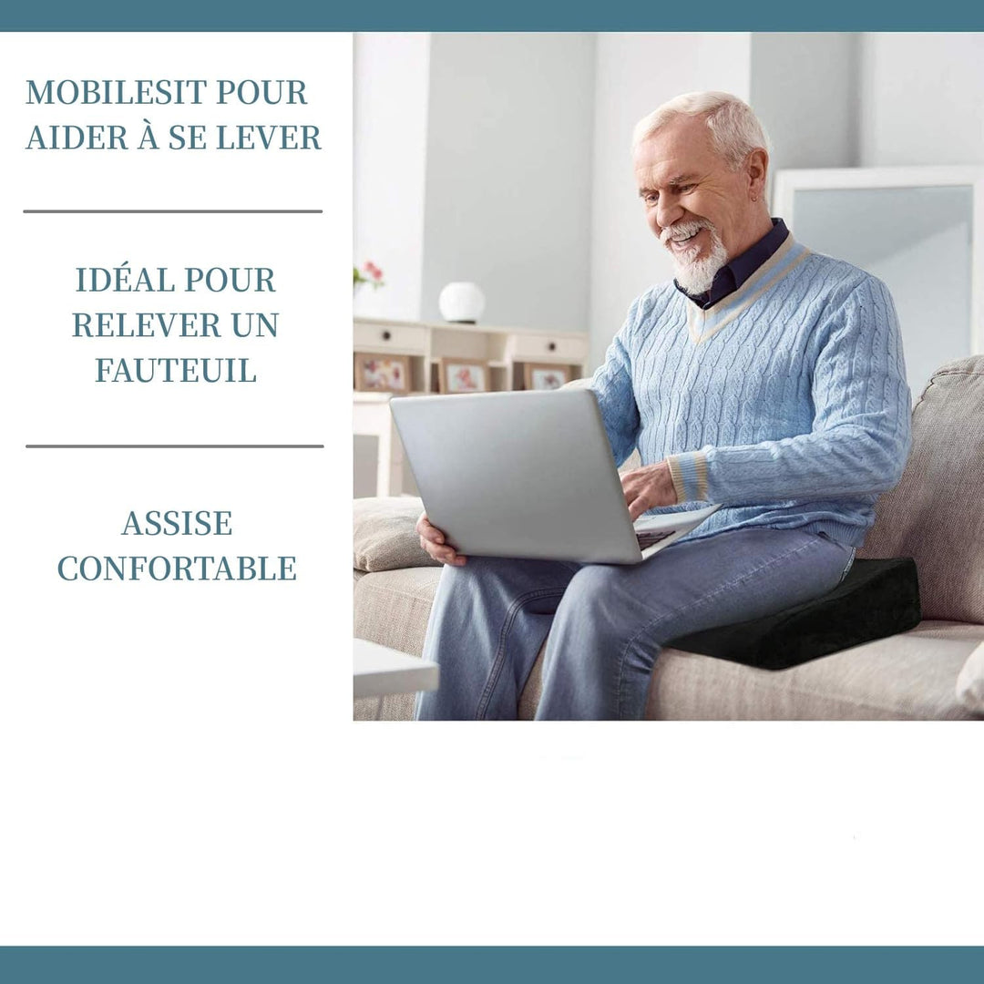 bonmedico Sitzkissen orthopädisch - Ergonomisches Memory Foam Kissen für Bürostuhl, Auto, Rollstuhlk