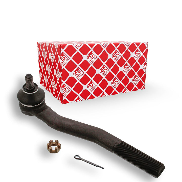 febi bilstein 41091 Spurstangenendstück mit Kronenmutter und Splint , 1 Stück Vorderachse links, Vor