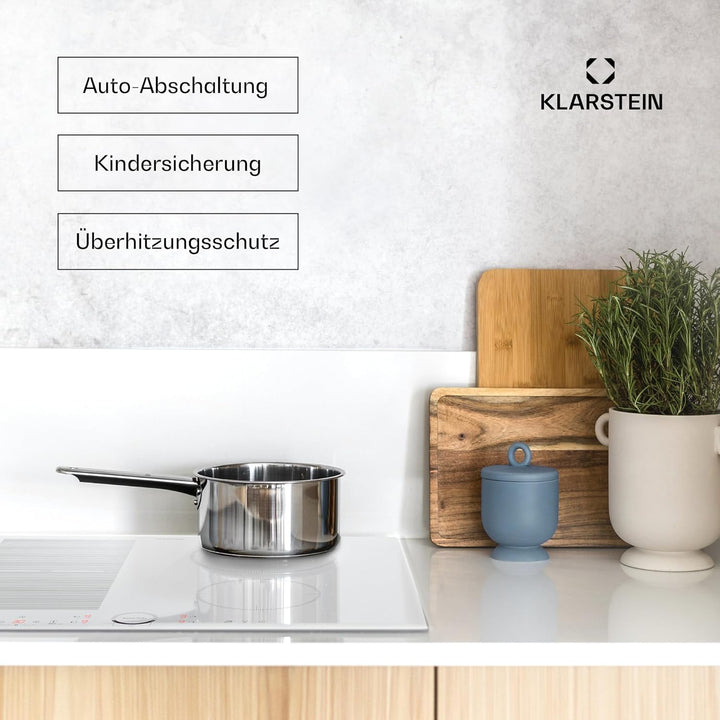 Klarstein Induktionskochfeld, Glaskeramik Kochfeld, 7000W Induktionskochfeld mit 4 Platten, Einbau-I