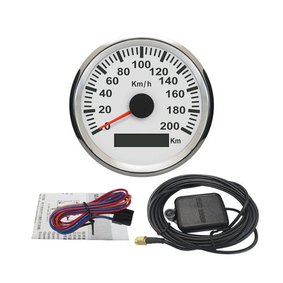 ELING Universal GPS Tacho Kilometerzähler 200km/h Tachometer für Auto Boot Yacht Schiff mit Hintergr