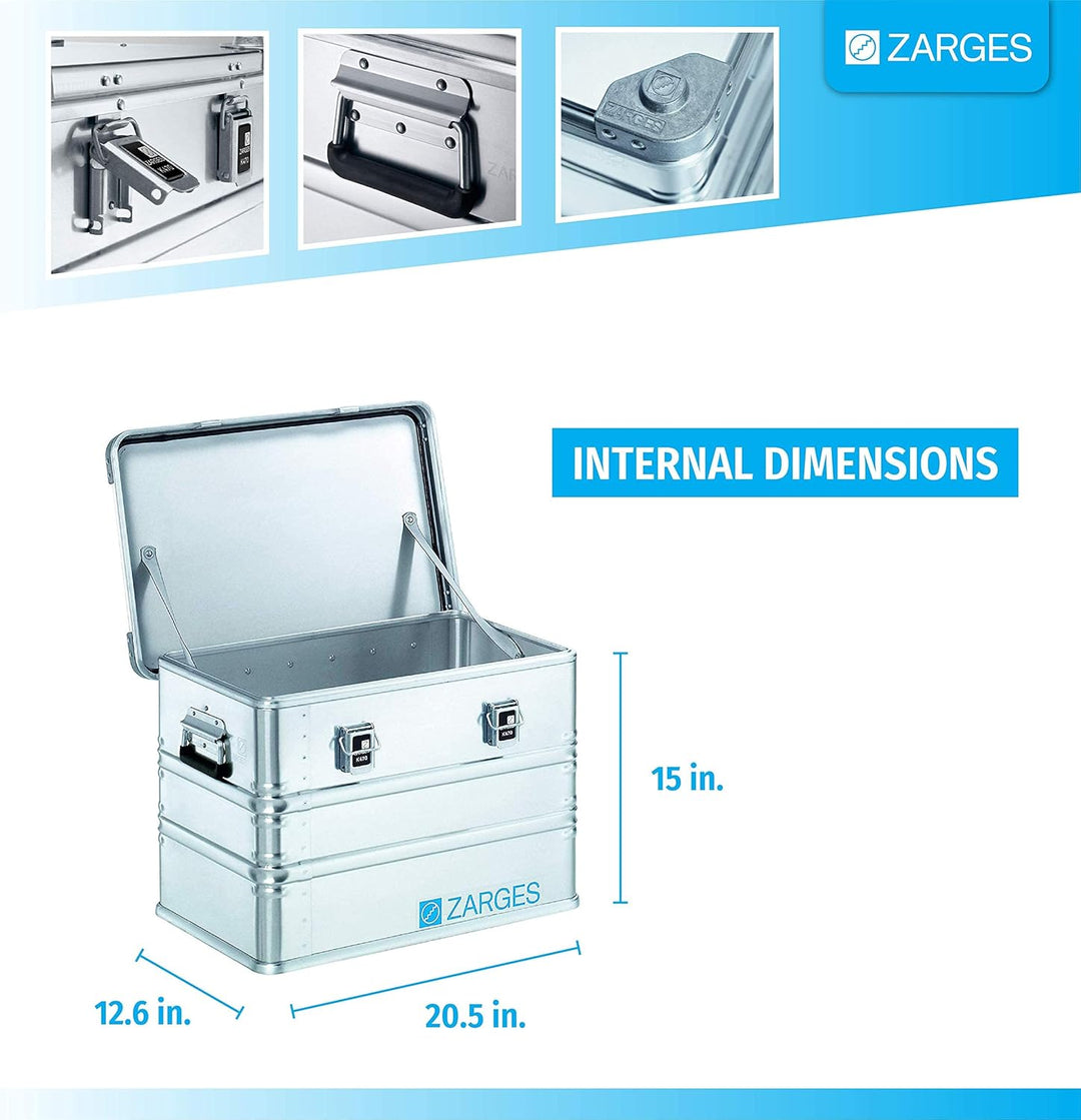 Alu-Kiste K470; 73l, IM: 550x350x380mm 550x350x380mm (Internal), 550x350x380mm (Internal)