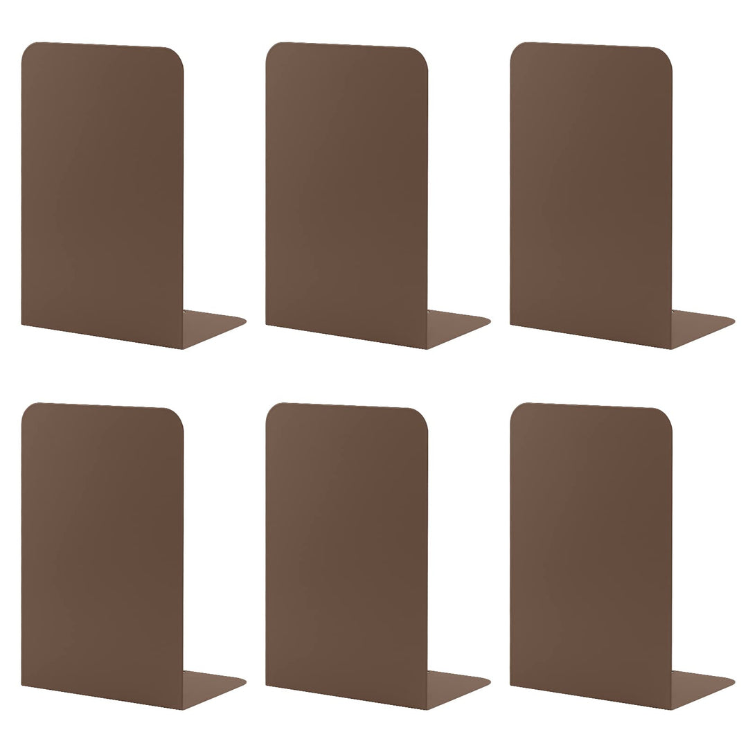 MSDADA Buchstützen aus Metall L, 102x203x135mm, 3 Paar CD Buchständer Kinder, Bücherregal für Schule