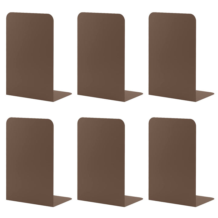 MSDADA Buchstützen aus Metall L, 102x203x135mm, 3 Paar CD Buchständer Kinder, Bücherregal für Schule