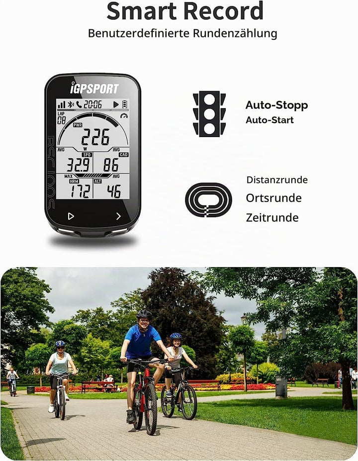iGPSPORT BSC100S Fahrradcomputer GPS mit 2,6-Zoll-Bildschirm, ANT+ Fahrradcomputer, kabellos wasserd
