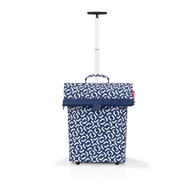 reisenthel Trolley M in Signature Navy, Rahmen: Silber – Praktischer Shopping-Trolley mit viel Staur