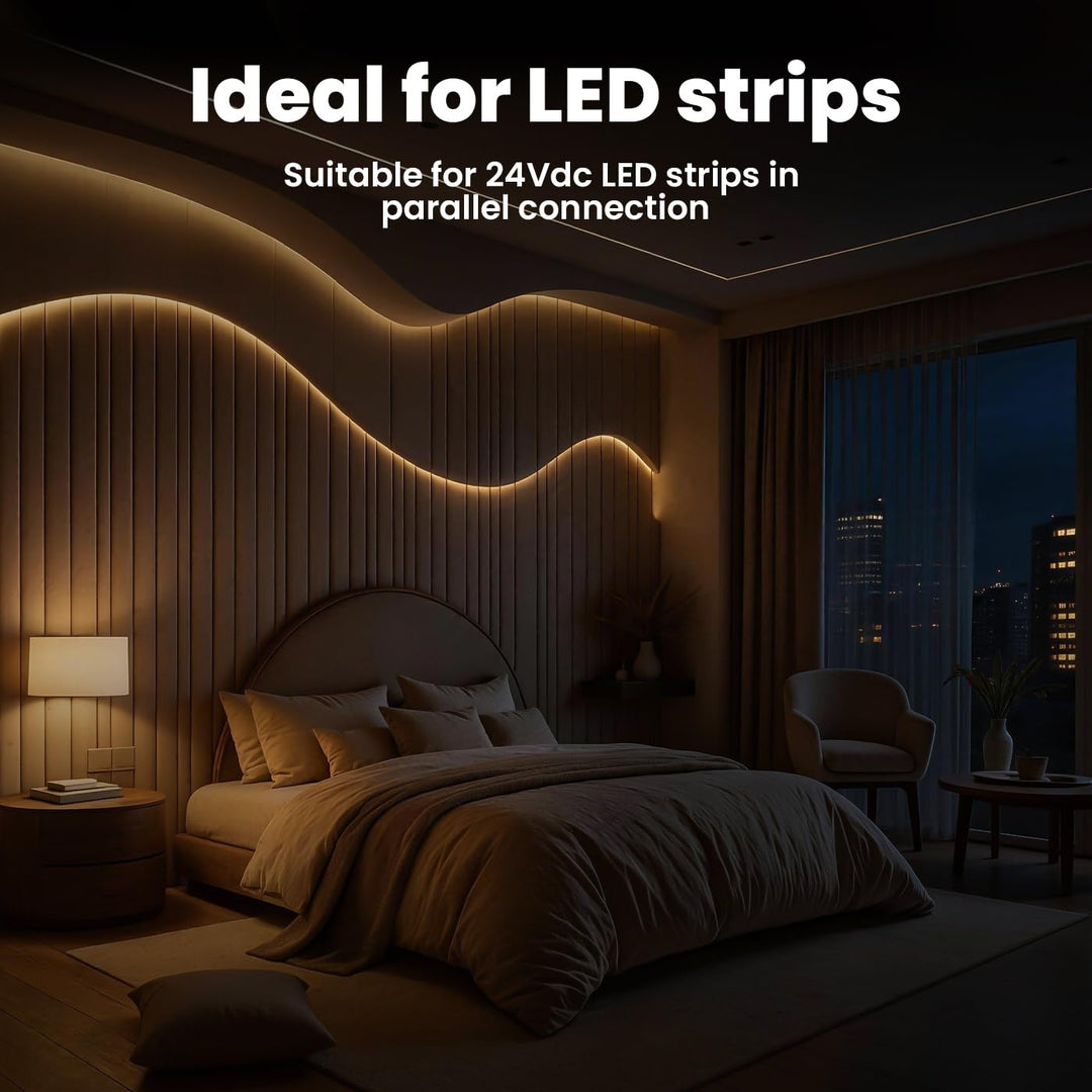 illuburg LED Treiber 24V 80W DALI Push Taster Dimmbar Flackerfrei für LED Streifen Trafo Transformat