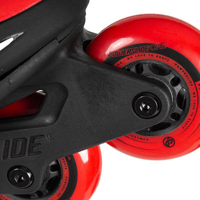 Powerslide Rocket Red, Grösse verstellbar 4-Rollen Kinder Inline Skate, ABEC 7 Kugellager 37-40, 37-